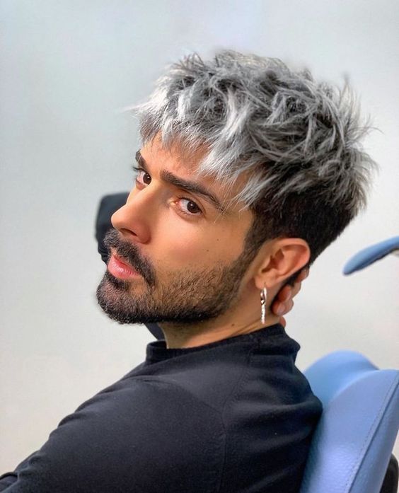 Mens hairstyles with color